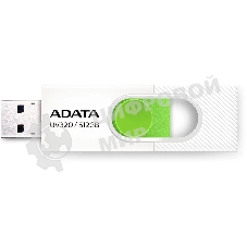 Флешка USB ADATA UV320 (AUV320-512G-RWHGN), 512Gb, USB 3.2 Gen1, R/W 100/30, белый/зеленый
