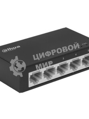 Коммутатор Dahua DH-PFS3005-5GT, 5×1 Гбит/с, неуправляемый