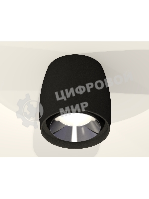 Светильник Ambrella Light XS1142003 SBK/PSL черный песок/серебро полированное MR16 GU5.3 (C1142, N7032)