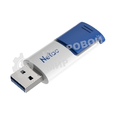 Флешка USB Netac U182 Blue (NT03U182N-256G-32BL), 256Gb, USB 3.0, R/W 70/30, белый/синий