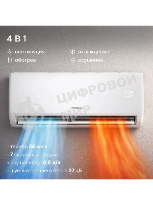 Кондиционер Сплит-система Hyundai HAC-24i/S-PRO белый