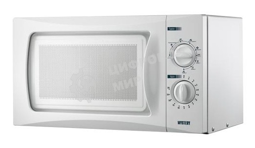 Микроволновая печь Mystery MMW-2009G белый, 20 л, 700 Вт, переключатели - поворотный механизм