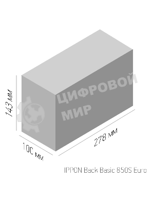 Источник бесперебойного питания Ippon Back Basic 850S Euro 480Вт 850ВА черный
