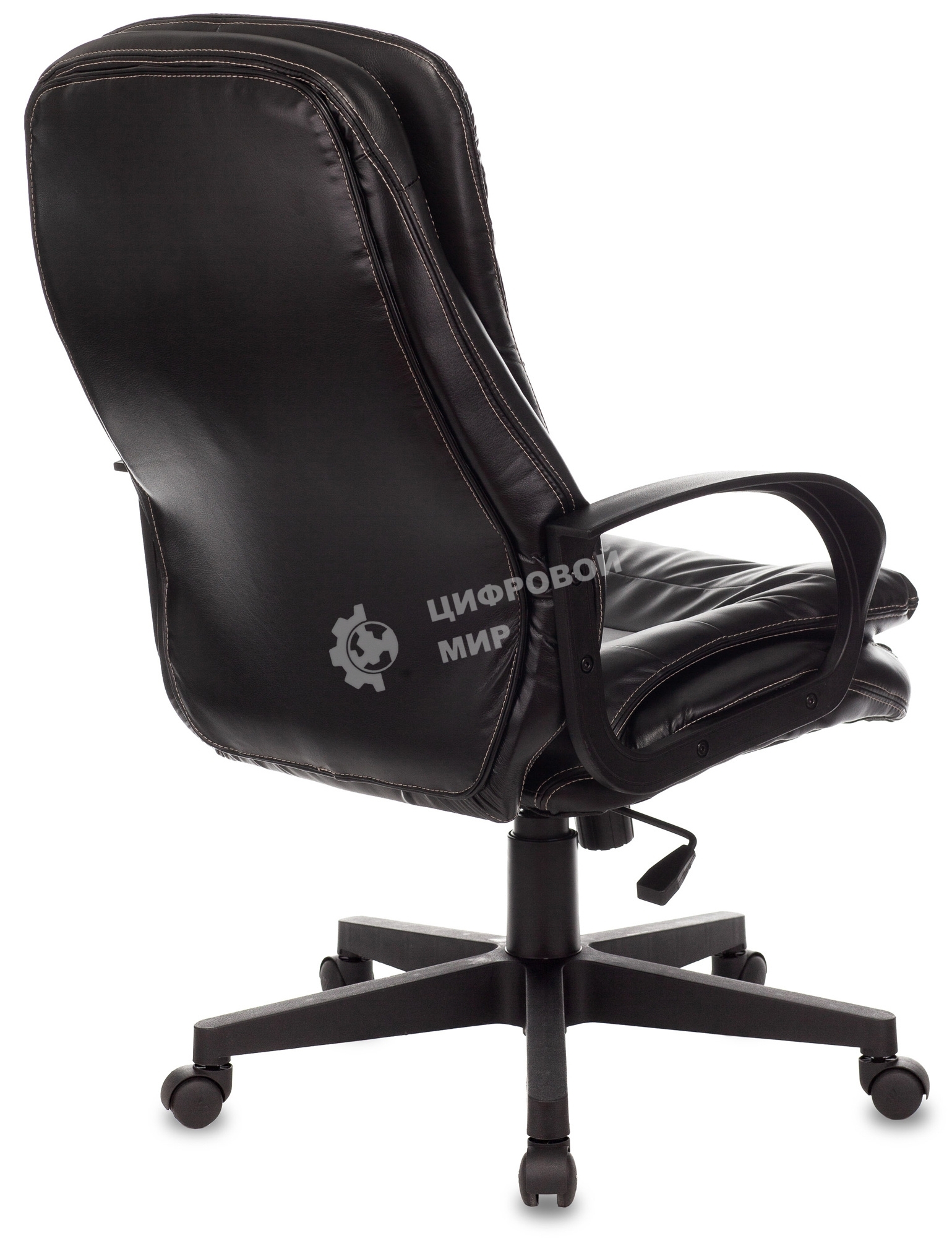 Кресло руководителя Бюрократ T-9950PL черный, эко.кожа, крестовина пластик