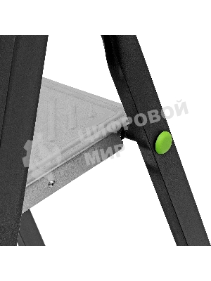 Стремянка Сибртех 3 ступени, стальной профиль, алюминиевые ступени