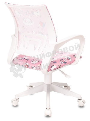 Кресло Бюрократ BuroKIDS 1 W розовый, ткань, 120 кг