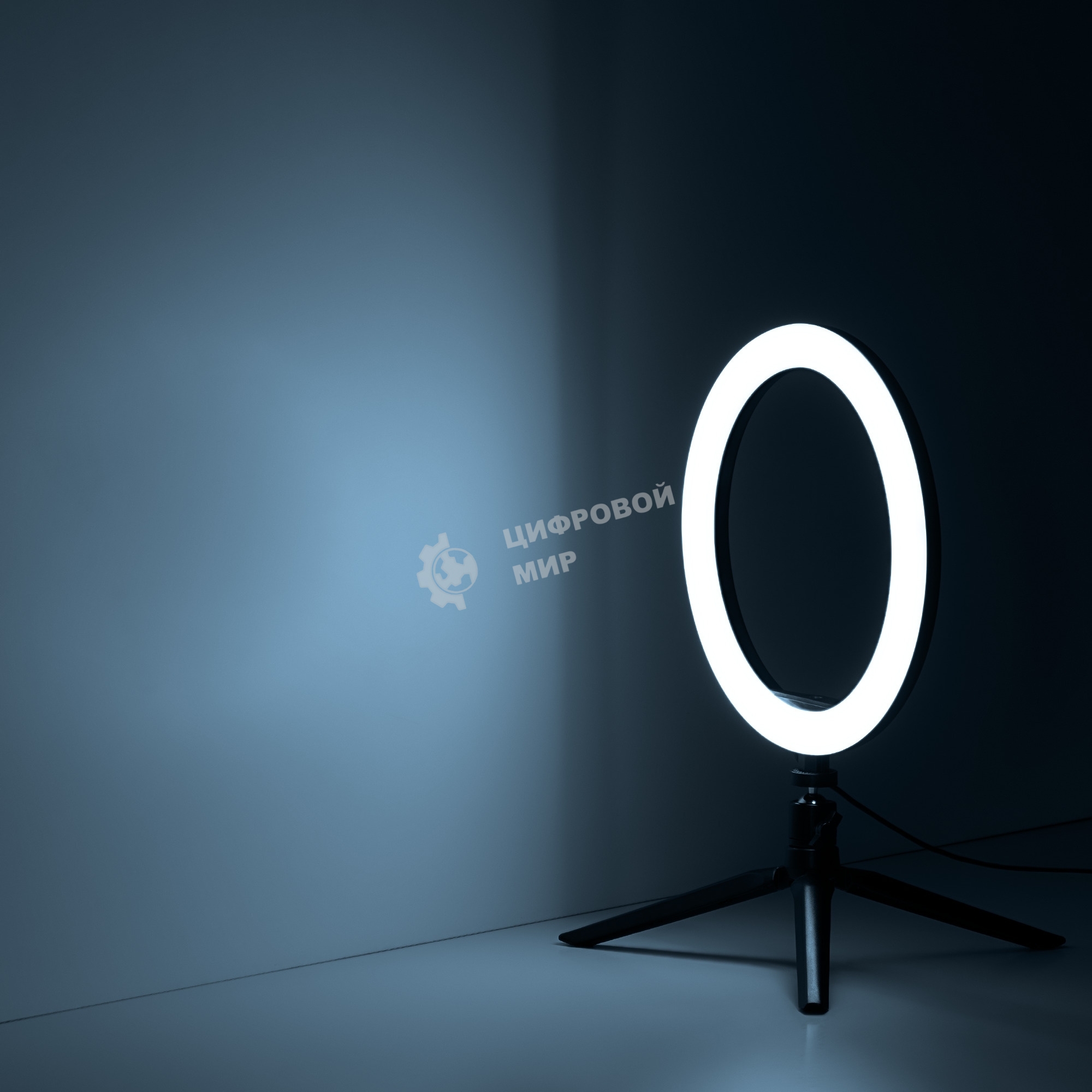 Светильник кольцевой Gauss 14W 700lm 3000-6500K 5V USB IP20 260x23мм черный дим пульт LED