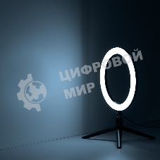 Светильник кольцевой Gauss 14W 700lm 3000-6500K 5V USB IP20 260x23мм черный дим пульт LED