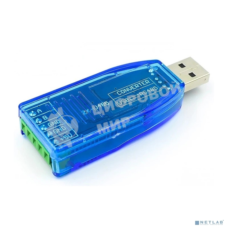 Адаптер ORIENT UAS-105 USB Am to RS485, винтовой разъем 5 конт. (WCH CH340, поддерж.Win 8.x/10) (31328)