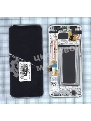 Дисплей для Samsung Galaxy S8 Plus SM-G955F черный c серебристой рамкой