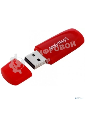 Флешка USB Smartbuy Scout Red (SB008 Gb2SCR), 8Gb, USB 2.0, R/W 15/8, красный