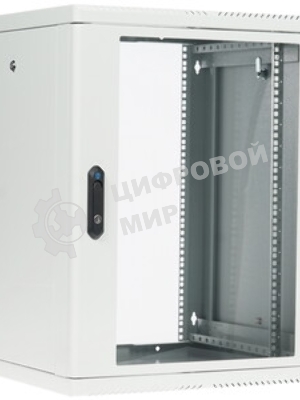 Шкаф коммутационный ЦМО (ШРН-М-15.500-9005) настенный 15U 600x520 мм пер. дв. стекл. 130 кг черный 456 мм 24.66 кг 180 град. 745 мм
