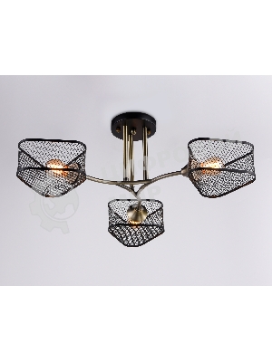 Светильник Ambrella light TR80171/3 SB/BK бронза/черный E27/3 max 40W D600*215
