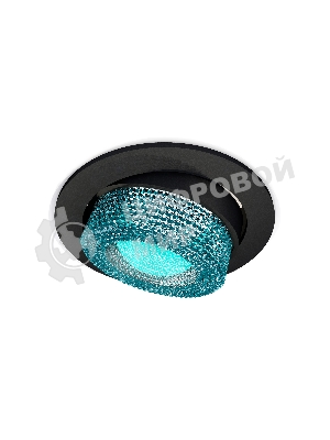 Комплект встраиваемого поворотного светильника Ambrella light XC7652063 SBK/BL черный песок/голубой MR16 GU5.3 (C7652, N7194)