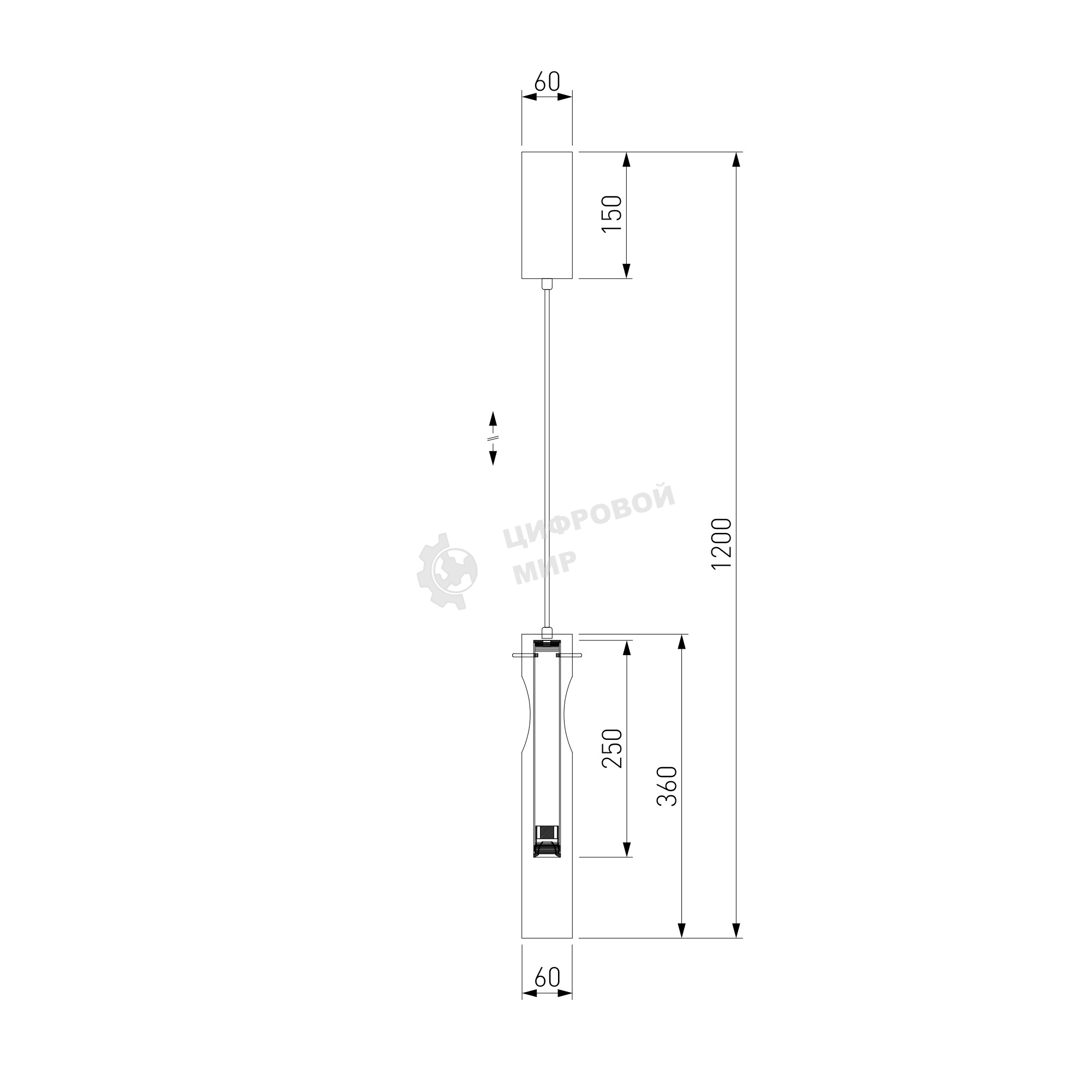 50254/1 LED/ подвесной светильник/ латунь