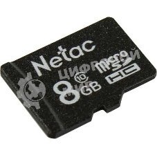 Флеш карта microSDHC 8Gb Netac P500 NT02P500STN-008G-S (без SD адаптера) 80Mb/s