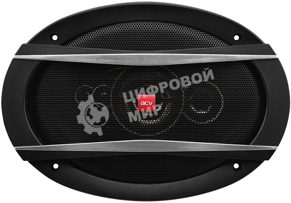 Колонки автомобильные ACV PI-694E 240Вт 88дБ 4Ом 16x23см (6x9дюйм) (ком.:2кол.) коаксиальные четырехполосные