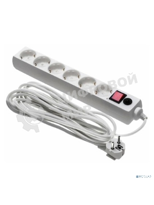 Сетевой фильтр Buro 600SH-16-5-W 5 м, 6 розеток, белый, коробка