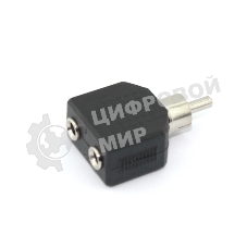 Разетвитель RCA (тюльпан) папа на 2 miniJack мама 1 канал
