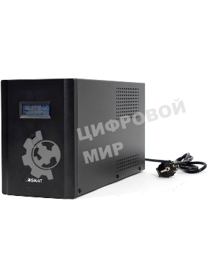 Источник бесперебойного питания SKAT-UPS 3000/1800 1800 Вт, с АКБ 9 А·ч 4 шт, меандр. стабилизация напряжения