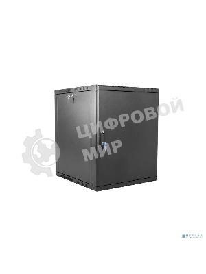 Шкаф ЦМО телекоммуникационный настенный сварной 12U (600 350) съемные стенки, дверь металл, черный