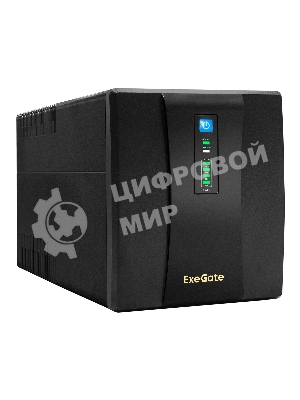 Источник бесперебойного питания ExeGate SpecialPro UNB-1200.LED.AVR.EURO.RJ 1200VA/750W, LED, AVR, 4 евророзетки, RJ45/11, черный