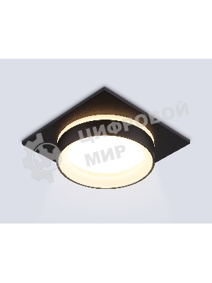 Светильник Ambrella light TN6710 BK черный IP44 GX53 max 15W 105*105*45