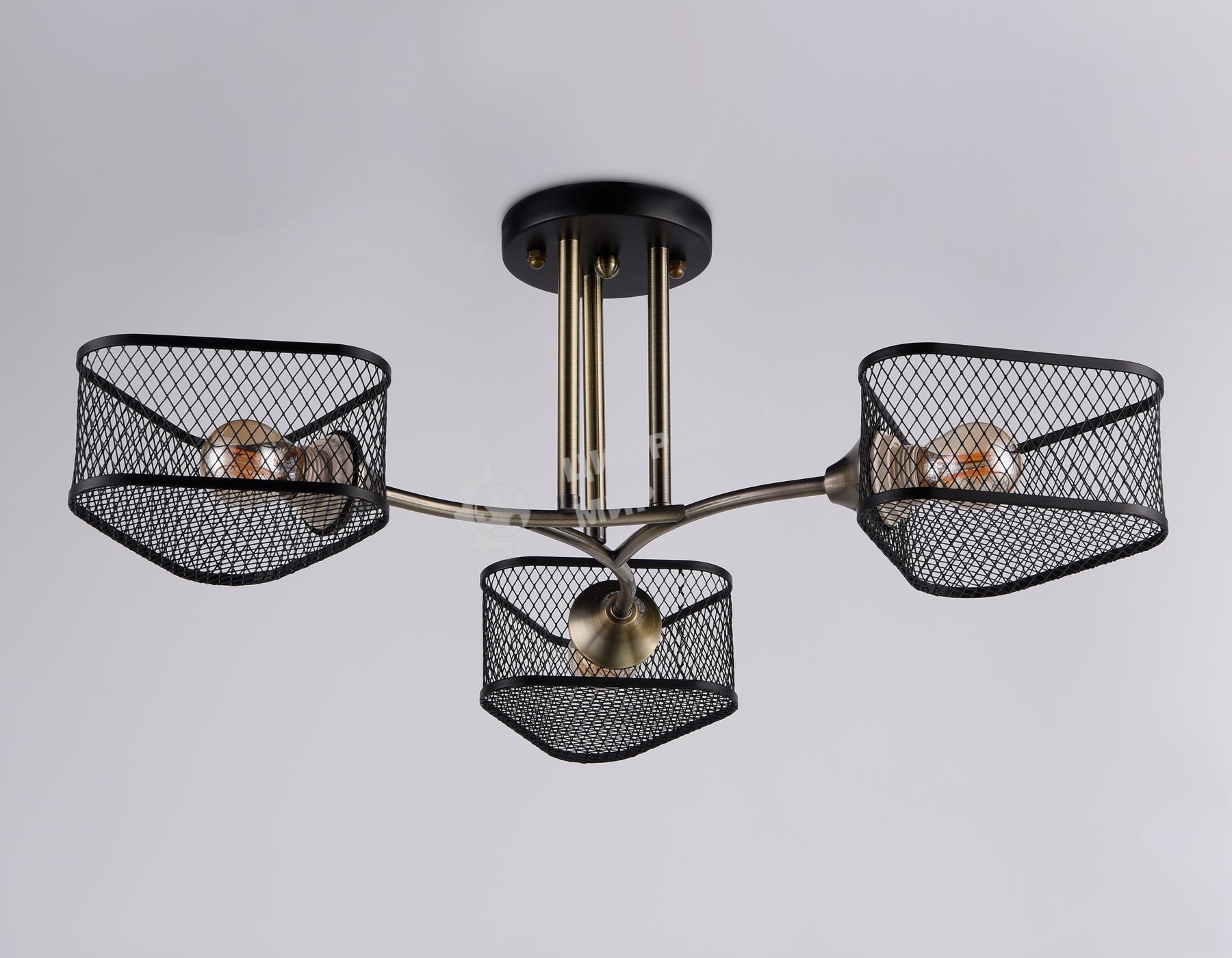 Светильник Ambrella light TR80171/3 SB/BK бронза/черный E27/3 max 40W D600*215