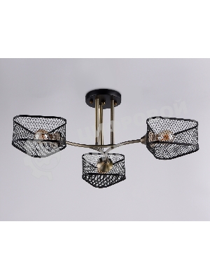 Светильник Ambrella light TR80171/3 SB/BK бронза/черный E27/3 max 40W D600*215