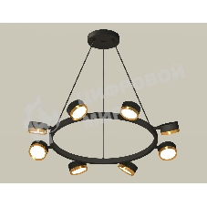 Светильник Ambrella light XB9198152/8 SBK/PYG черный песок/золото желтое полированное GX53 (C9198, N8124)