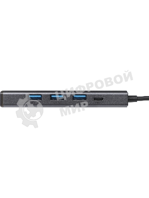 USB-концентратор CUDY UH605, USB Type-C, USB + RJ-45, USB Type-C