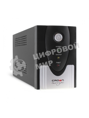 Источник бесперебойного питания CROWN Line Intractive CMU-SP800 COMBO USB 800VA\480W, корпус металл, 1x12V/9AH, розетки 4*IEC + 2*EURO+1*IEC bybass, трансформатор AVR 140-290V, съемный кабель 1.2 м, порт RJ11/45, порт USB, защита: от перегрузки, от КЗ, от скачков напряжения