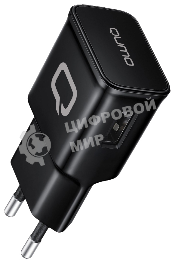 Сетевое зарядное устройство Qumo Energy (Charger 001), 1 USB, 1A, черный