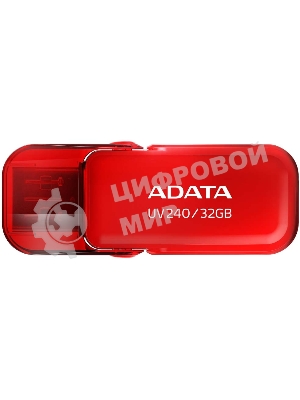 Флешка USB ADATA UV240 (AUV240-32G-RRD), 32Gb, USB 2.0, R/W 15/5, красный