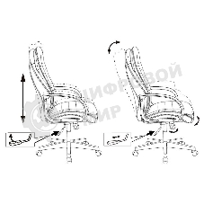 Кресло руководителя Бюрократ T-9950PL черный, эко.кожа, крестовина пластик