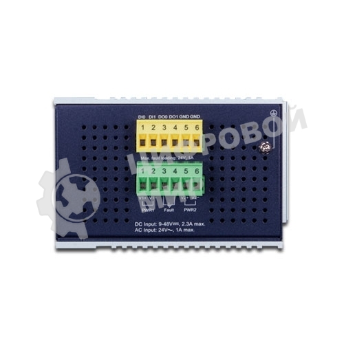 Коммутатор индустриальный PoE IGS-10020HPT для монтажа в DIN-рейку IP30 L2+ SNMP Manageable 8-Port Gigabit POE+(AT) Switch + 2-Port Gigabit SFP Industrial Switch (-40 to 75 C), ERPS Ring Supported, 1588