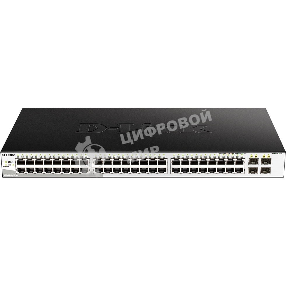 Коммутатор D-Link Managed Gigabit Switch with 48 10/100/1000Base-T + 4 SFP Ports DGS-1210-52/ME/B1A