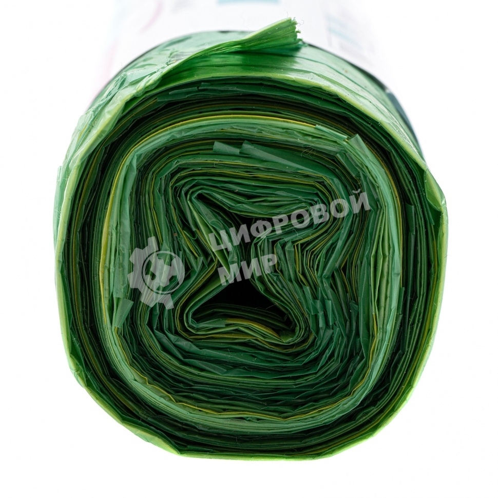 Пакеты для мусора с завязками Home Palisad 35 л x 15 шт. зеленые