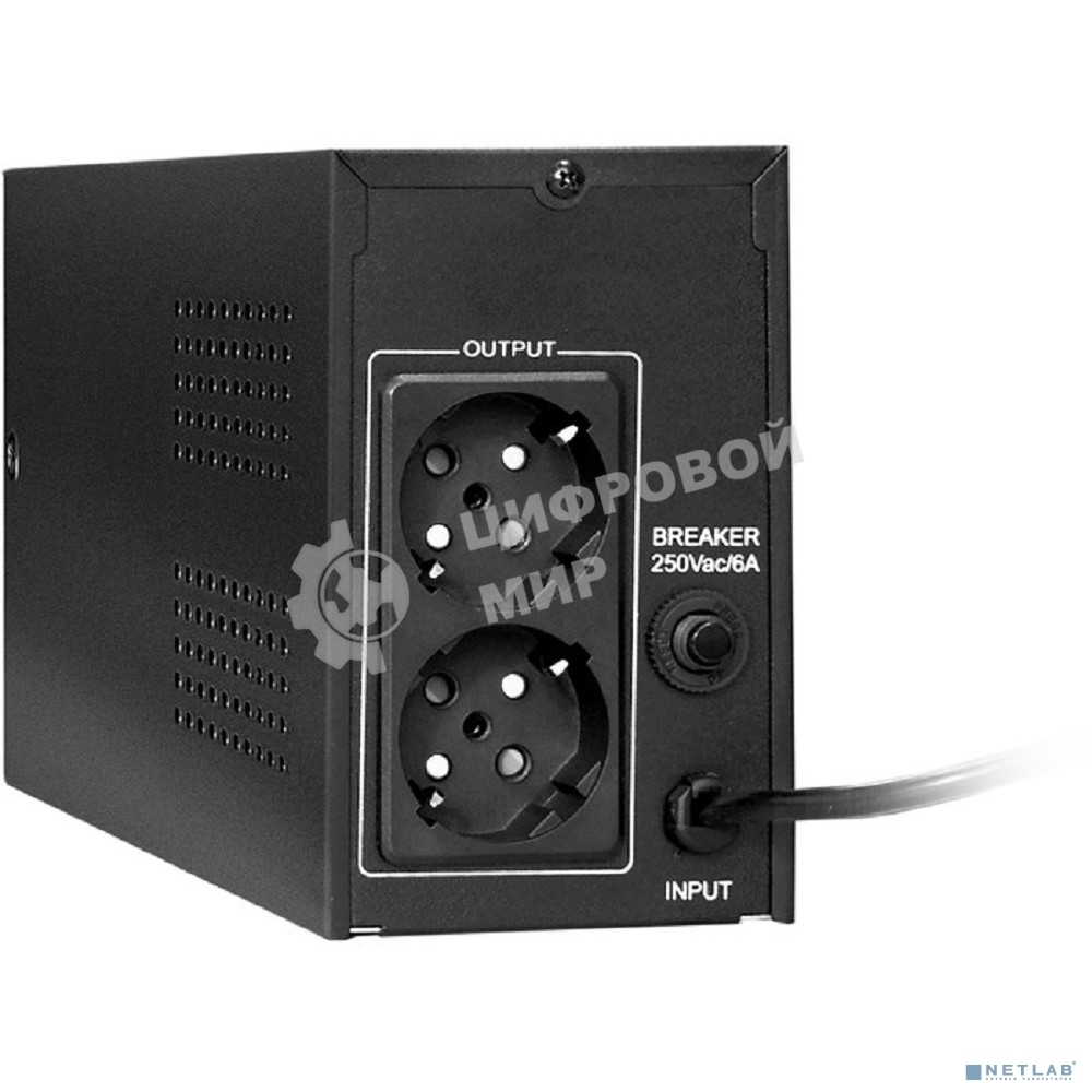 Источник бесперебойного питания ExeGate SpecialPro UNB-800.LED.AVR.EURO 800VA/480W, LED, AVR, 2 евророзетки, черный