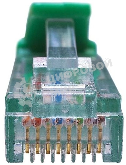 Патч-корд Suprlan 10-0156 UTP RJ-45 вил.-вилка RJ-45 cat.5e 0.5м зеленый LSZH 24AWG