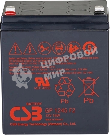 Батарея для ИБП CSB GP 1245 F2 (12V16W) 12В