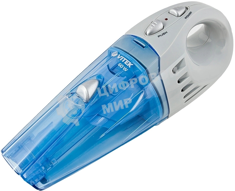 Пылесос ручной Vitek VT-1811 B голубой, 60 Вт, уборка сухая, пылесборник контейнер 0.5 л