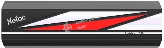 Внешний SSD Netac ZX20L, 2TB, USB 3.2 Gen 2 Type-C, R/W 2000/1800, черный/красный