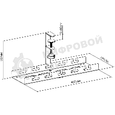 Кабель-канал Cactus CS-CM-400-1WT для столов 40x12.9x19см белый
