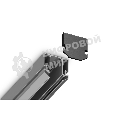 GL1064 BK черный заглушка для корпуса в натяжной потолок Magnetic 220V 61*61*9 (2шт)