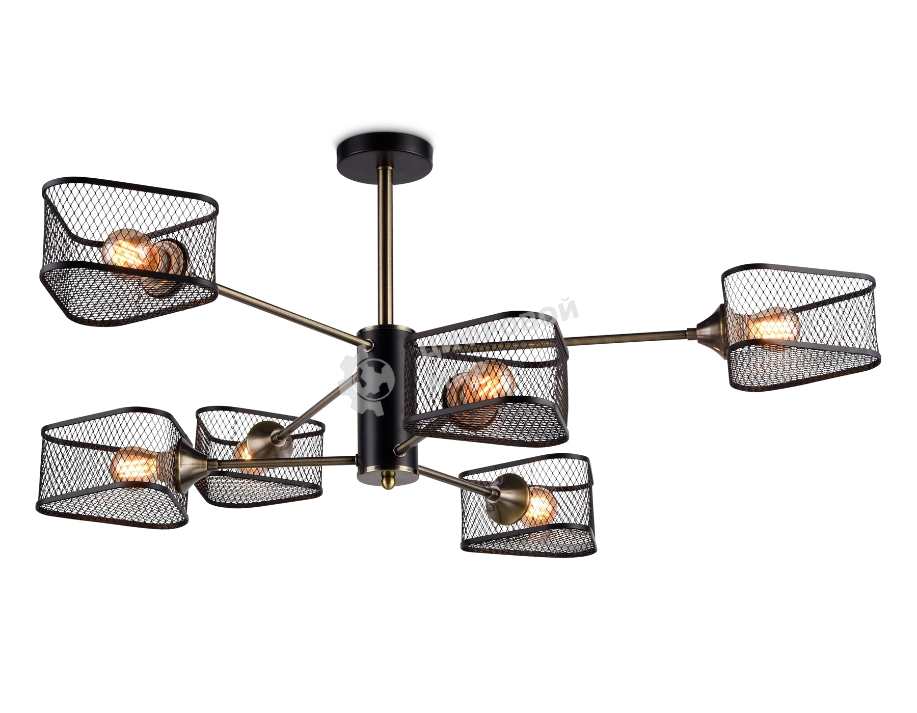 Светильник Ambrella light TR80172/6 SB/BK бронза/черный E27/6 max 40W D950*375