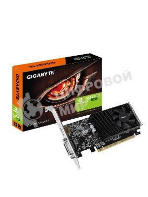 Видеокарта Gigabyte GV-N1030D4-2GL NVidia GeForce GT 1030, 2Gb DDR4/64-bit, PCI-Ex16 3.0, DVI-Dx1, HDMI2.0bx1, LP, 2-slot cooler, Retail