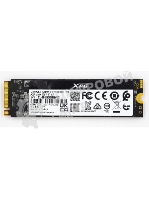 Накопитель SSD ADATA XPG BLADE S70, 1Tb, PCIe 4.0 x4, M.2 2280, NVMe, R/W 7400/5500, с радиатором