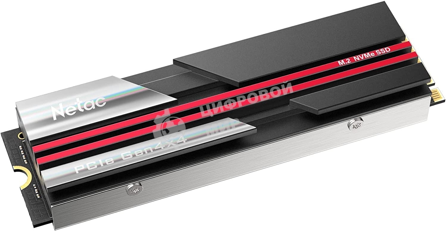 Накопитель SSD Netac NV7000, 1Tb, M.2 2280, PCIe 4.0 x4, NVMe, R/W 7200/5500, с радиатором