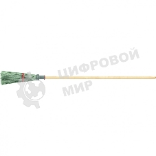 Метла полипропиленовая Сибртех универсальная, 190x380 мм, круглая, с черенком